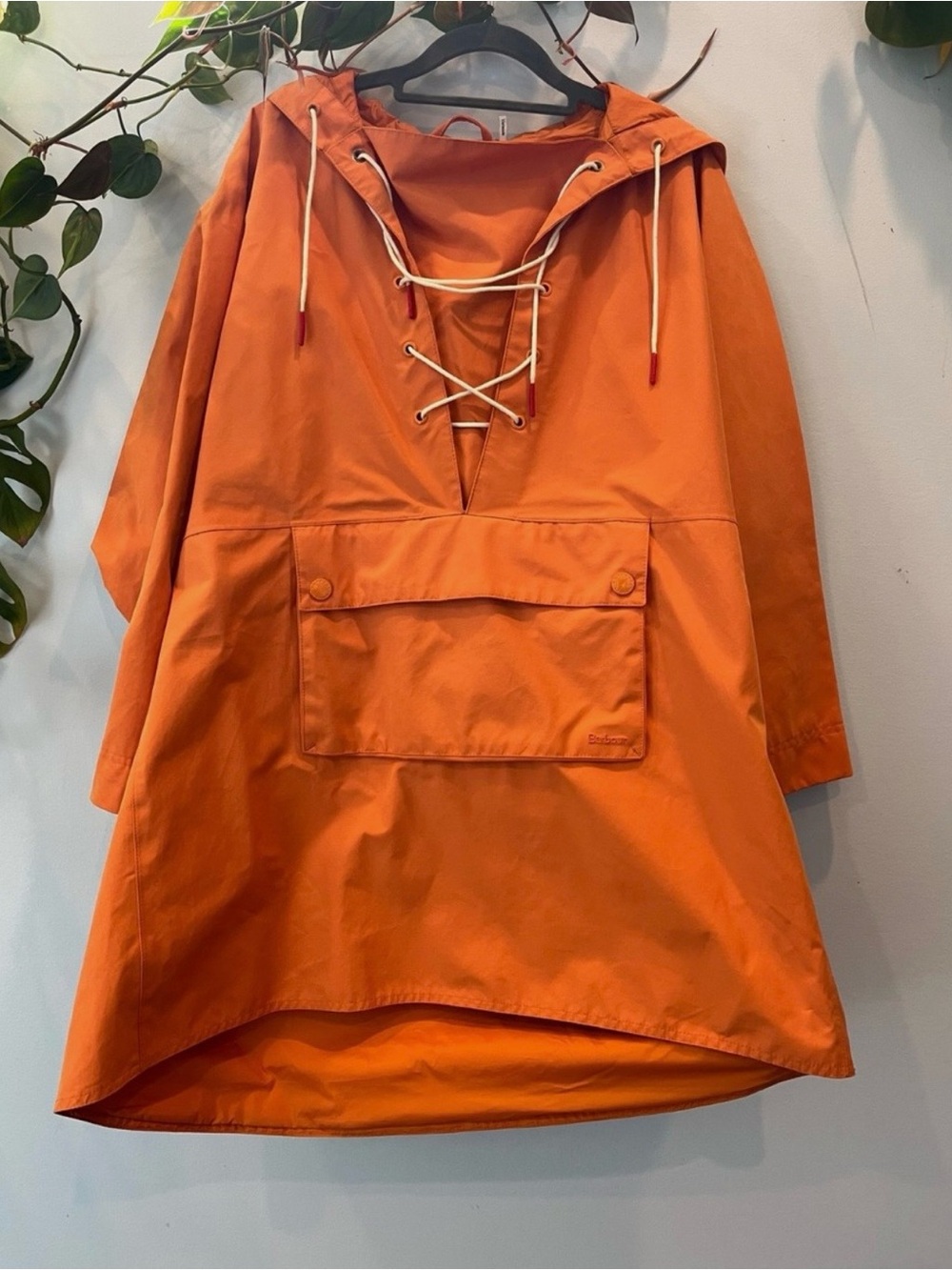 Barbour x Alexa Chung Iconic Pippa Rain Jacket in Orange Size 4